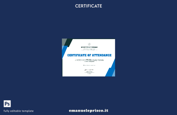 modello di certificazione dell'evento USA NCV Institute of Technology in stile v